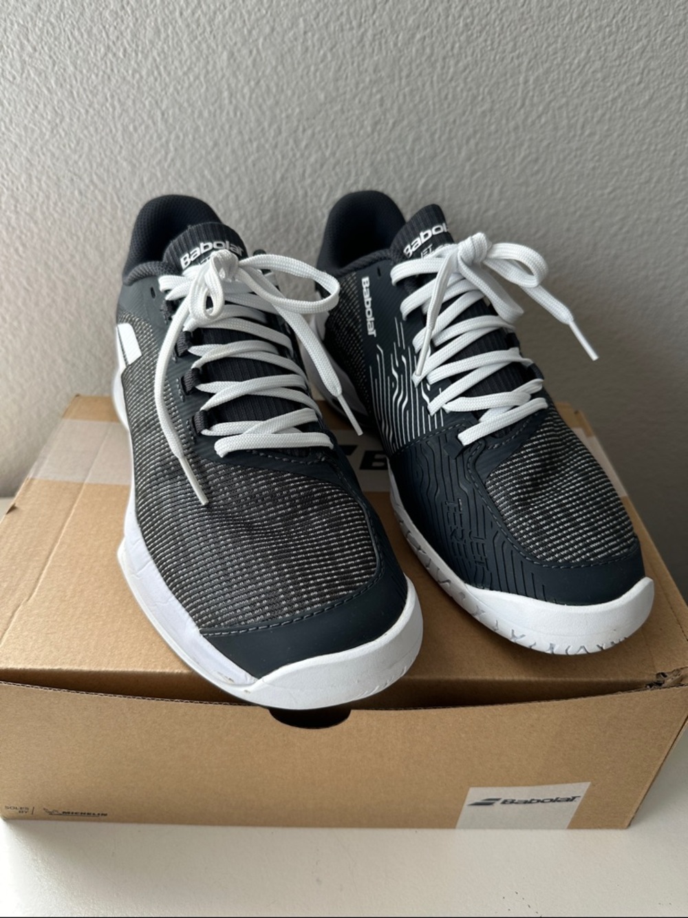 Babolat Women's Black and White Court Sneakers